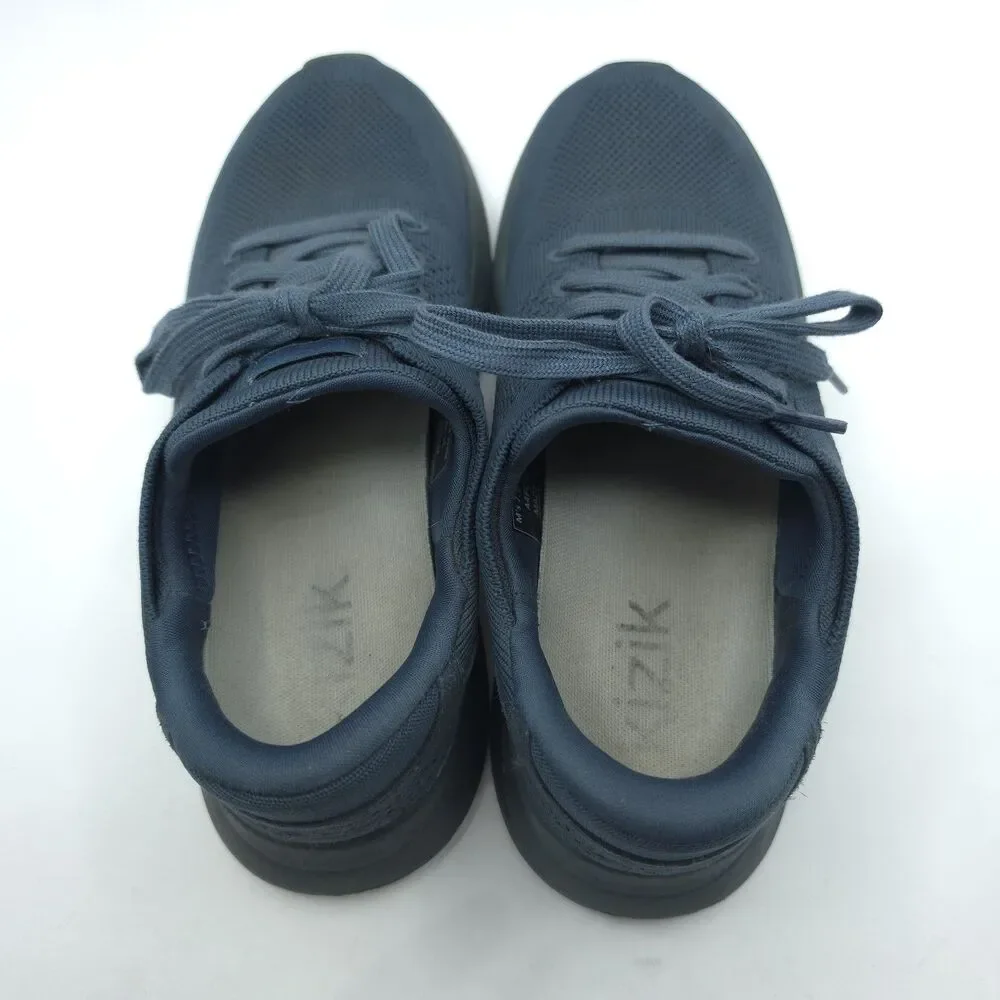 Kizik Lima Shoes Blue Knit Slip On Hands Free Sneakers Mens Size 7.5 Wide